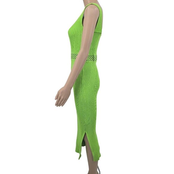 House of Harlow 1960 Jade Lime Knit Maxi Dress, Women's Small NWT - Picture 2 of 12